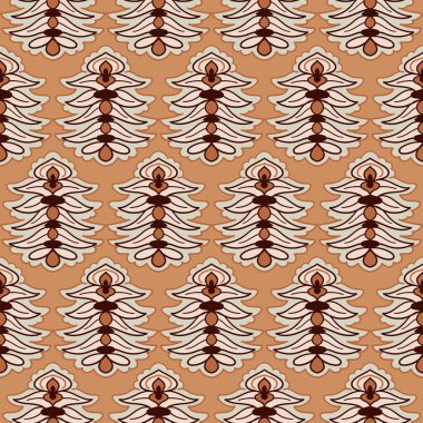 Eski usul arabesk ile kusursuz desen. Vektör illüstrasyonu.