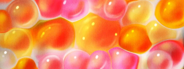 Abstracte Achtergrond Met Transparante Lichtballen Multicolor Wazig Decor Digitale Illustratie — Stockfoto