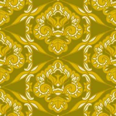 Eski usul arabesk ile kusursuz desen. Vektör illüstrasyonu.