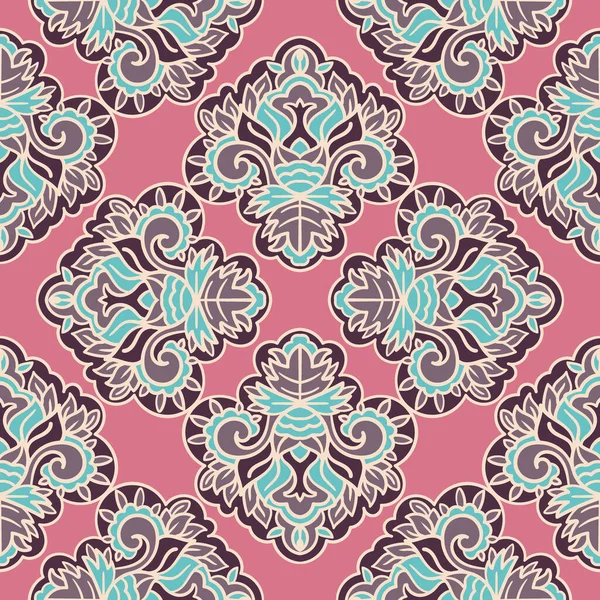 Seamless Pattern Arabesques Retro Style Vector Illustration — Stock Vector