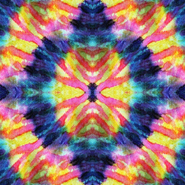 Naadloze Tie Dye Patroon Witte Zijde Handschilderstoffen Nodulair Batik Shibori — Stockfoto