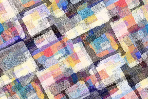 Бесшовный Рисунок Эффектом Печати Riso Многоцветная Цифровая Иллюстрация — стоковое фото