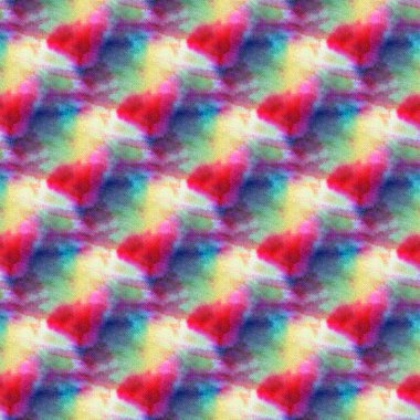 Beyaz ipek üzerinde kusursuz kravat boyası deseni. El boyası kumaşlar - nodüler batik. Shibori boyaması.. 
