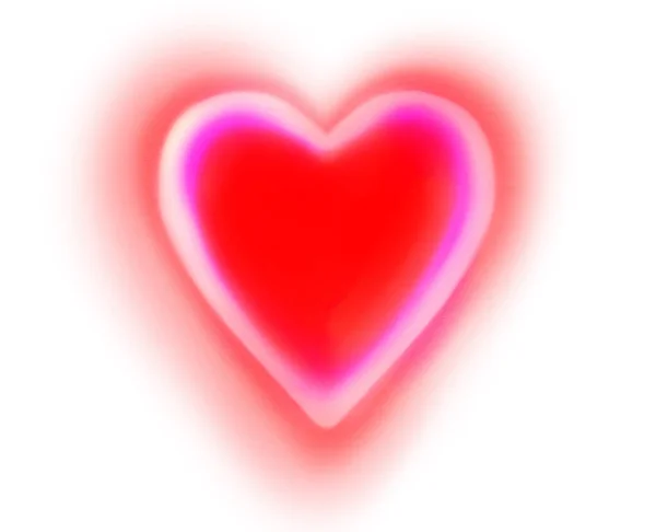 Pozadí Růžovým Srdcem Valentýna Digitální Ilustrace — Stock fotografie