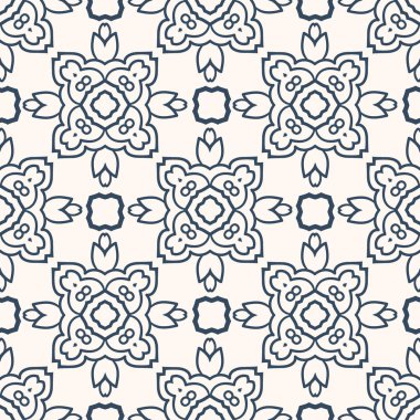 Siyah ve beyaz pürüzsüz desenli Arabesk 'ler eski usul. Vektör illüstrasyonu