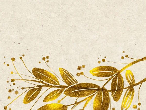 Abstract Gold Background Old Texture Hand Drawn Illustration — Stock Photo, Image