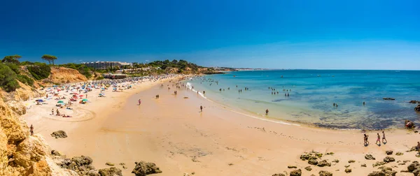 파노라마 Praia Balaia Praia Santa Eulalia Portugal Algarve Albufeira — 스톡 사진