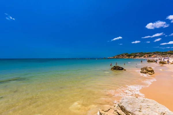 Aerial Drone Panoramic Shots Praia Balaia Praia Santa Eulalia Portugal — Stock Photo, Image