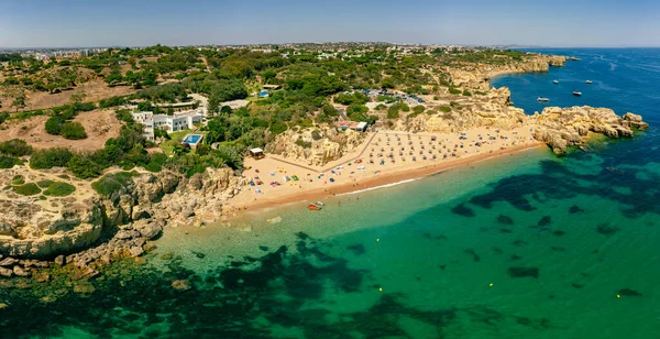 Вид Популярного Пляжа Фашиа Каштелу Албура Алгарве Португалия — стоковое фото