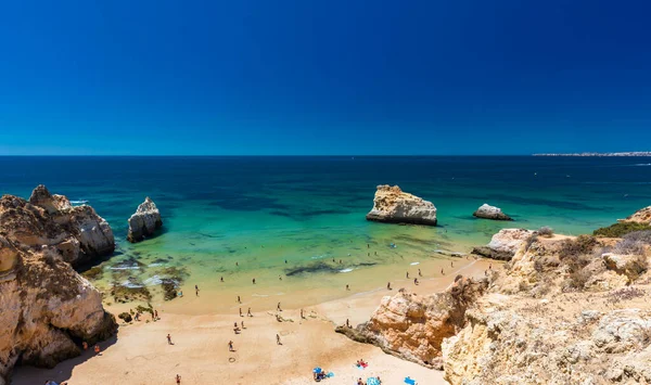 공중에서 Praia Dos Tres Irmaos Alvor Algarve Portugal — 스톡 사진