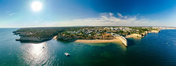 Drone Aereo Vista Panoramica Sulla Spiaggia Praia Nova Praia Nossa — Foto Stock