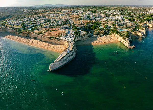 Drone Aereo Vista Panoramica Sulla Spiaggia Praia Nova Praia Nossa — Foto Stock