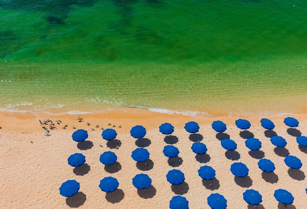 Uitzicht Drone Vanuit Lucht Praia Marinha Malhada Baraco Stranden Algarve — Stockfoto