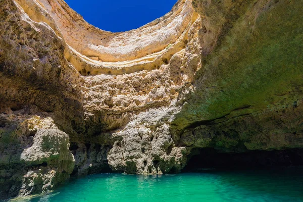 Vista Aérea Praia Albandeira Praia Albandeira Lagoa Algarve Portugal — Fotografia de Stock