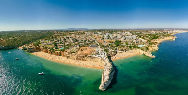 Панорамний Вид Літаків Praia Nova Praia Nossa Beach Algarve Portugal — стокове фото