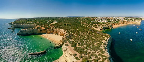 Vistas Panorámicas Aviones Tripulados Praia Nova Praia Nossa Algarve Portugal — Foto de Stock