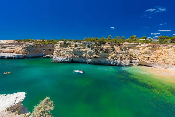 Veduta Aerea Drone Della Spiaggia Albandeira Praia Albandeira Lagoa Algarve — Foto Stock