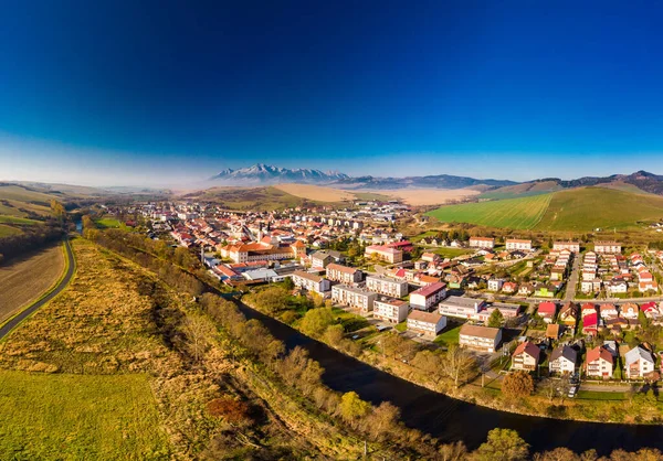 Vista Panorâmica Aérea Podolinec Eslováquia Durante Verão — Fotografia de Stock