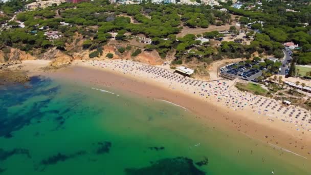 Повітряні Панорамні Зйомки Praia Balaia Praia Santa Eulalia Portugal Algarve — стокове відео