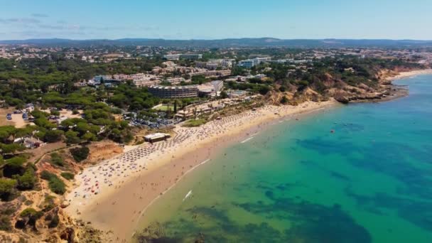 Imágenes Panorámicas Aéreas Praia Balaia Praia Santa Eulalia Portugal Algarve — Vídeo de stock