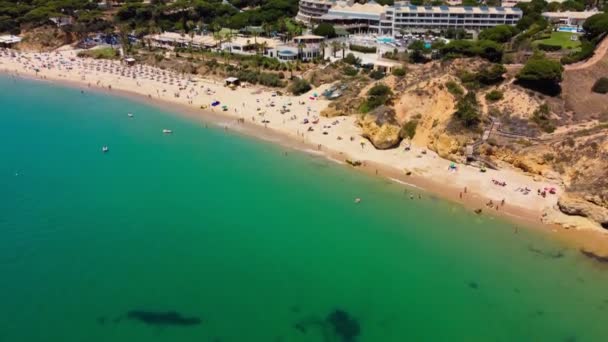 Повітряні Панорамні Зйомки Praia Balaia Praia Santa Eulalia Portugal Algarve — стокове відео
