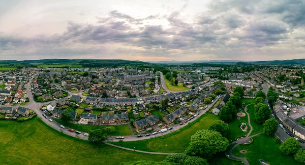 Aerial Stirling Sobborgo Vicino Robert Bruce Monument Regno Unito Scozia — Foto Stock