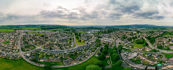 Aerial Stirling Sobborgo Vicino Robert Bruce Monument Regno Unito Scozia — Foto Stock