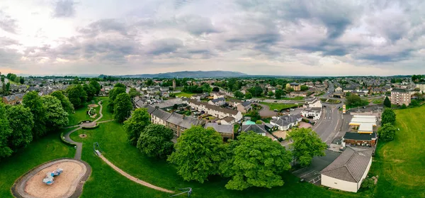 Aerial Stirling Sobborgo Vicino Robert Bruce Monument Regno Unito Scozia — Foto Stock