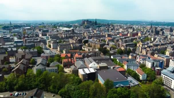 Cityscape Edinburgh Arthur Seat Een Prachtige Zomerdag Schotland — Stockvideo