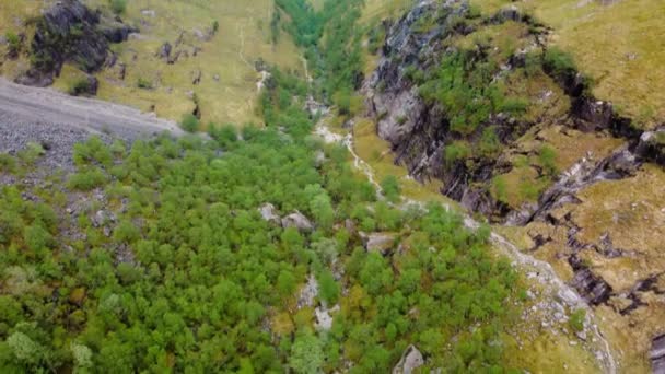 Vista Oculta Vale Nas Terras Altas Escocesas Reino Unido — Vídeo de Stock