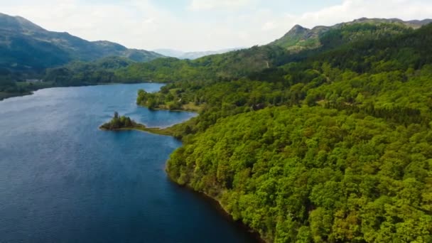 Ben Colina Loch Katrine Los Trossachs Escocia — Vídeo de stock
