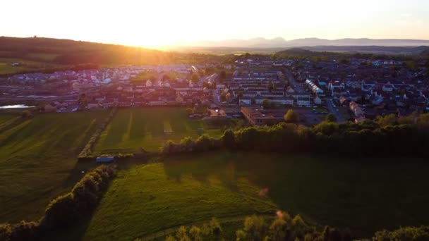 Zona Aérea Stirling Cerca Del Monumento Robert Bruce Reino Unido — Vídeo de stock