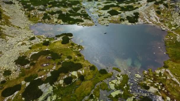 Панорамный Вид Водопад Скок Озеро Западной Части Высоких Татр Словакия — стоковое видео