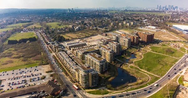 Aerial Drone Panoramic Image Kidbrooke Village London — Stock fotografie