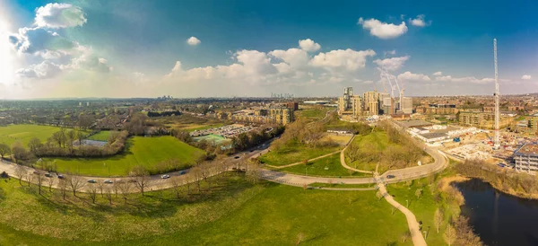 Aerial Drone Panoramic Image Kidbrooke Village London — Stock fotografie
