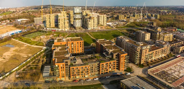 Aerial Drone Panoramic Image Kidbrooke Village London — Stock fotografie