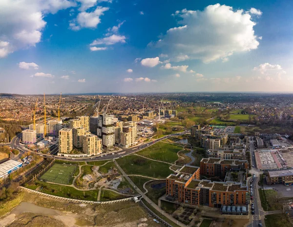 Aerial Drone Panoramic Image Kidbrooke Village London — Stock fotografie