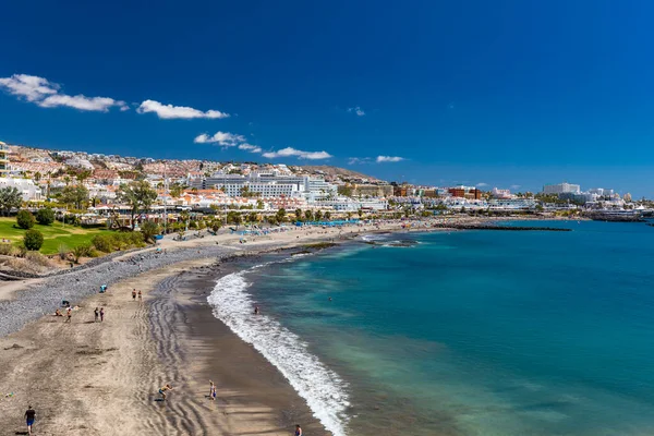 Plage Sable Blanc Duque Littoral Tenerife Côte Adeje Canaries Espagne — Photo