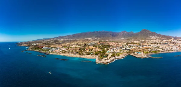 Witte Zandstrand Duque Kustlijn Tenerife Kust Van Adeje Canarische Eilanden — Stockfoto