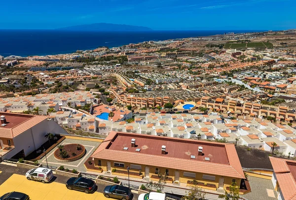 Aerial Drone View Las Americas Beach Costa Adeje Tenerife Canary — Stock Photo, Image