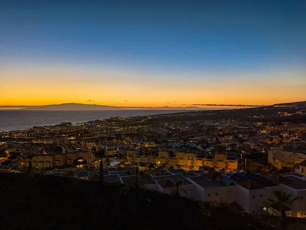 Aerial Drone View Las Americas Beach Costa Adeje Tenerife Canary — Stock Photo, Image