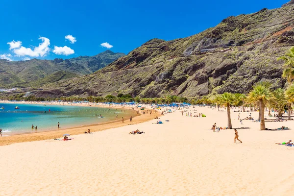 Один Найкращих Пляжів Тенерифе Плая Лас Терезітас Іспанія Канарські Острови — стокове фото