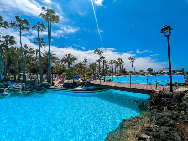 Piscinas Lago Martianez Tenerife Islas Canarias — Foto de Stock