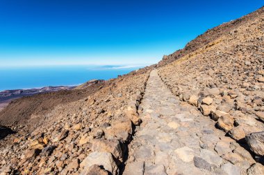 Manzara rotası teide Dağı, İspanya, Tenerife