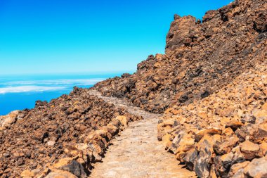 Manzara rotası teide Dağı, İspanya, Tenerife