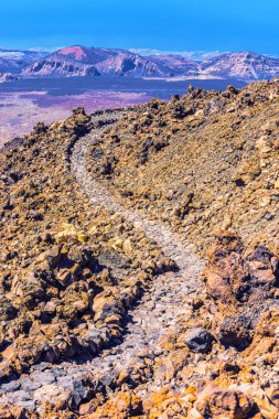 Manzara rotası teide Dağı, İspanya, Tenerife