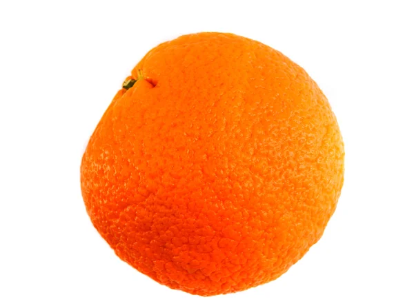 Une orange isolée sur fond blanc — Photo