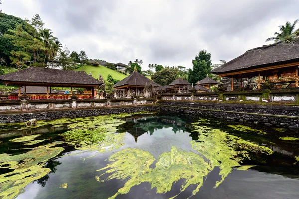 The pool of holy springs at Tirta Empul, Bali Indonesia. — Stock Photo, Image