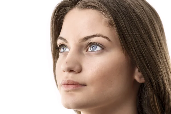 Retrato de una joven morena sonriente . —  Fotos de Stock