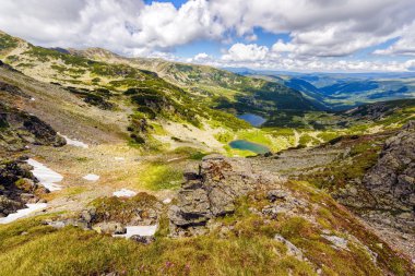 fagaras mounta dağlık bir buzul Gölü ile peyzaj